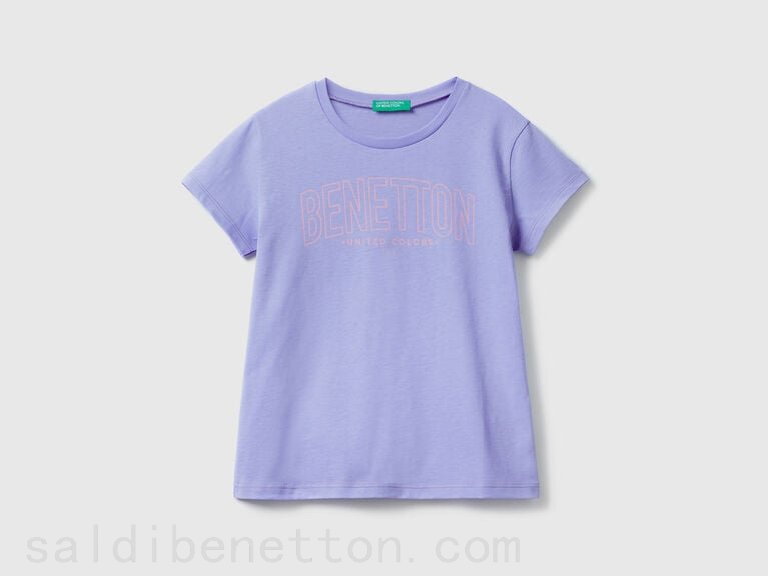 (image for) benetton online Maglietta con logo 100% cotone united colors benetton